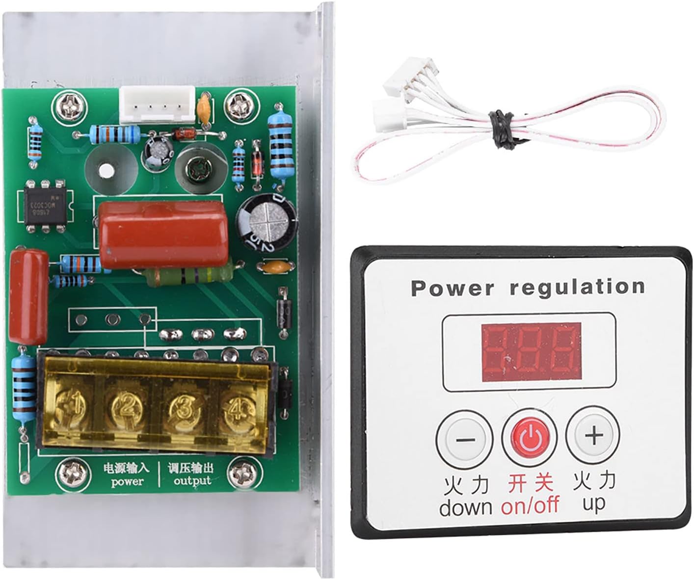 SCR Controller 6000W SCR Digital Voltage Regulator Speed Control Regulator Thermostat AC