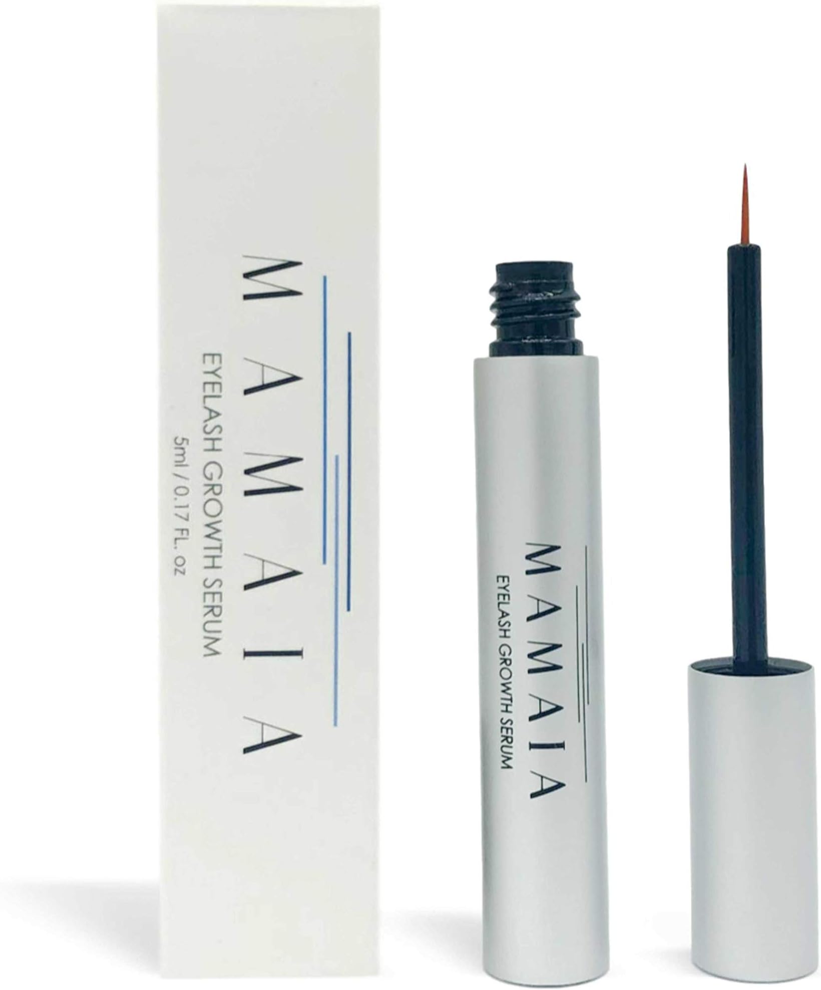 MAMAIA Natural Eyelash Growth Serum - Natural Eyebrow Growth Serum - Natural Ingredients Promotes Longer and Thicker Eyelashes and Eyebrows