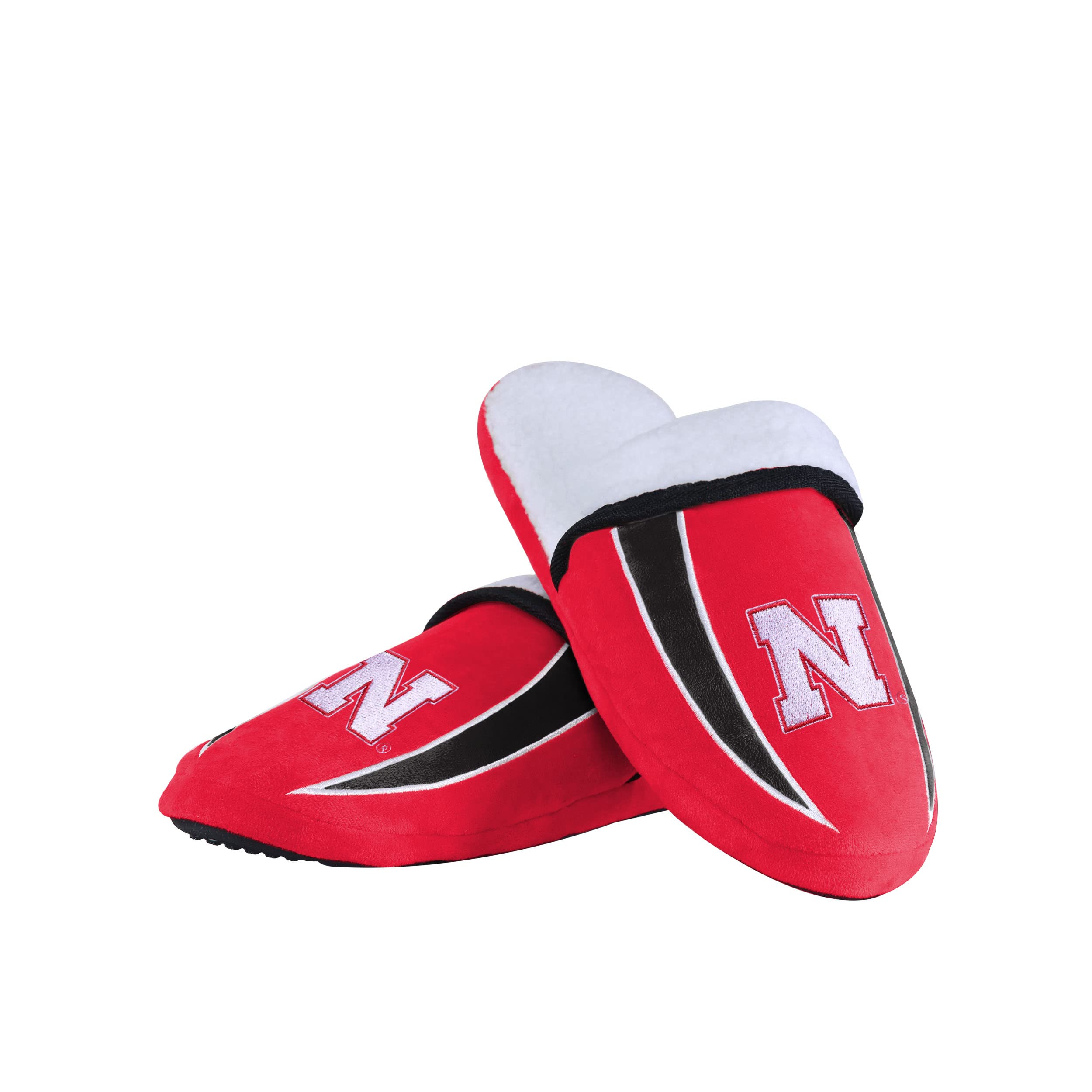FOCO Nebraska Cornhuskers NCAA Mens Sherpa Slide Slippers - M
