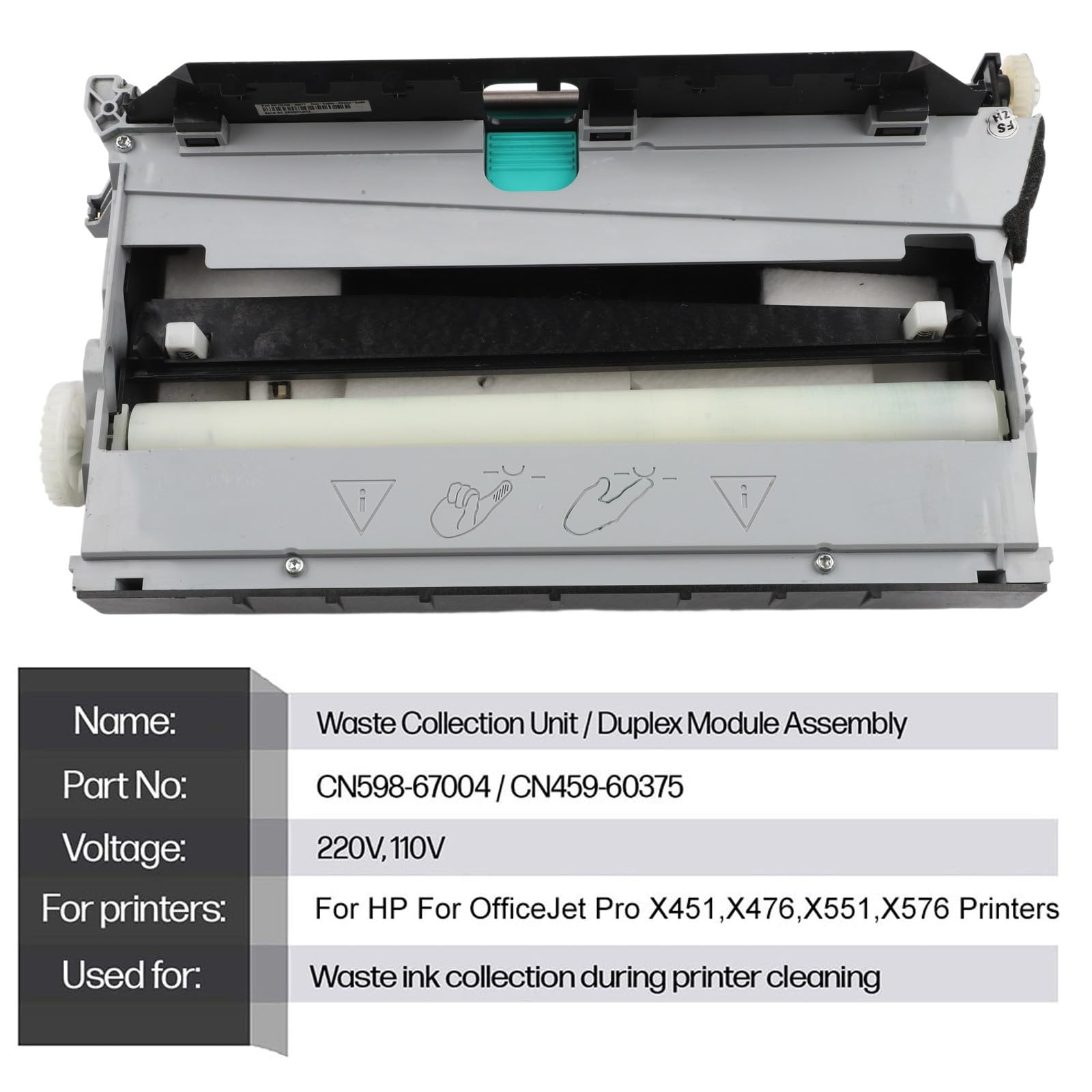 Ersatz Duplex Modul Montage Resttinte Sammeleinheit kompatibel HP Pro Drucker X451dn X451dw X476dw X476dn X551dw X556dn