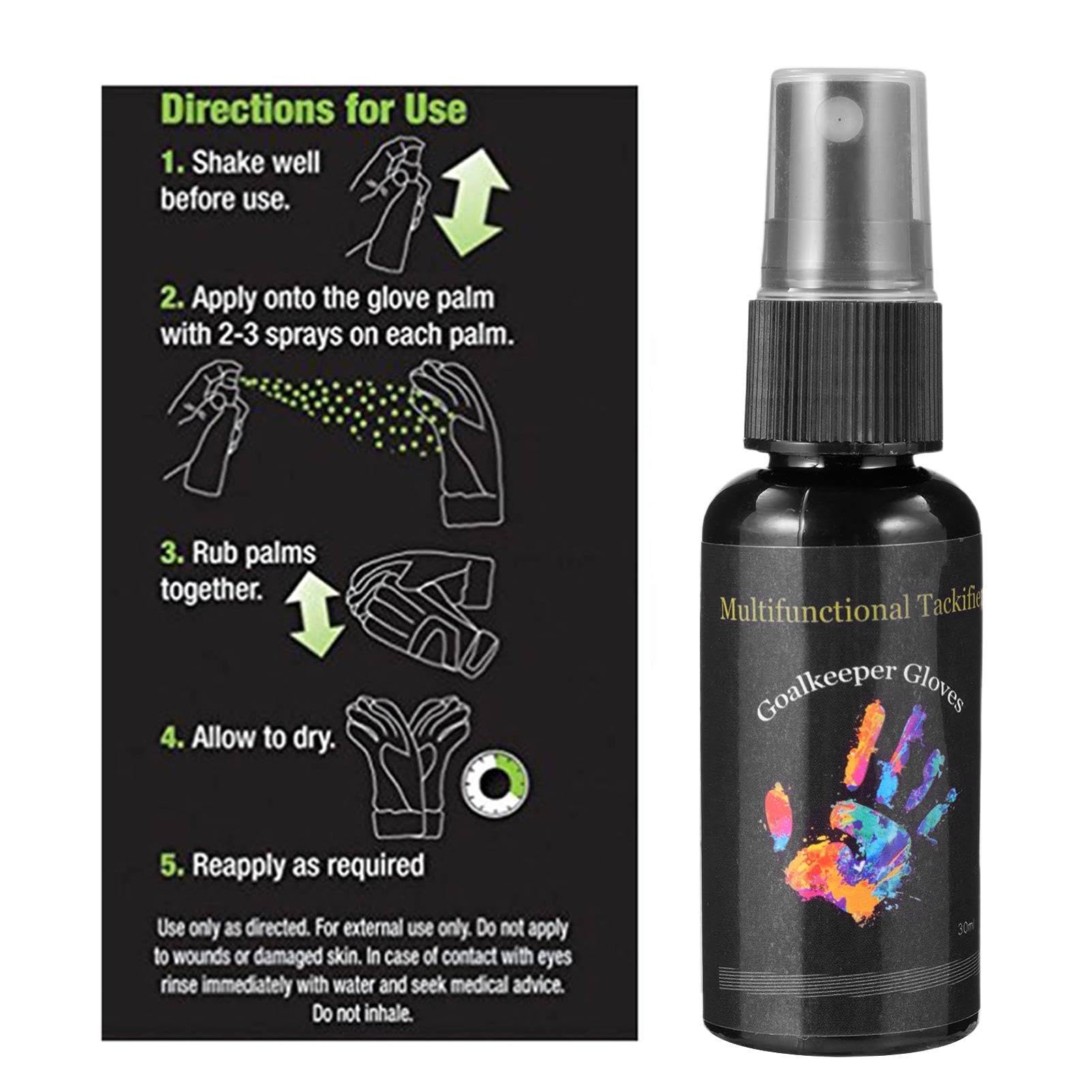 Spray pour gants de gardien de but | Spray collant pour gants de football, 30 ml, Tackificateur de gardien de but, complément pour gants de batteur de baseball