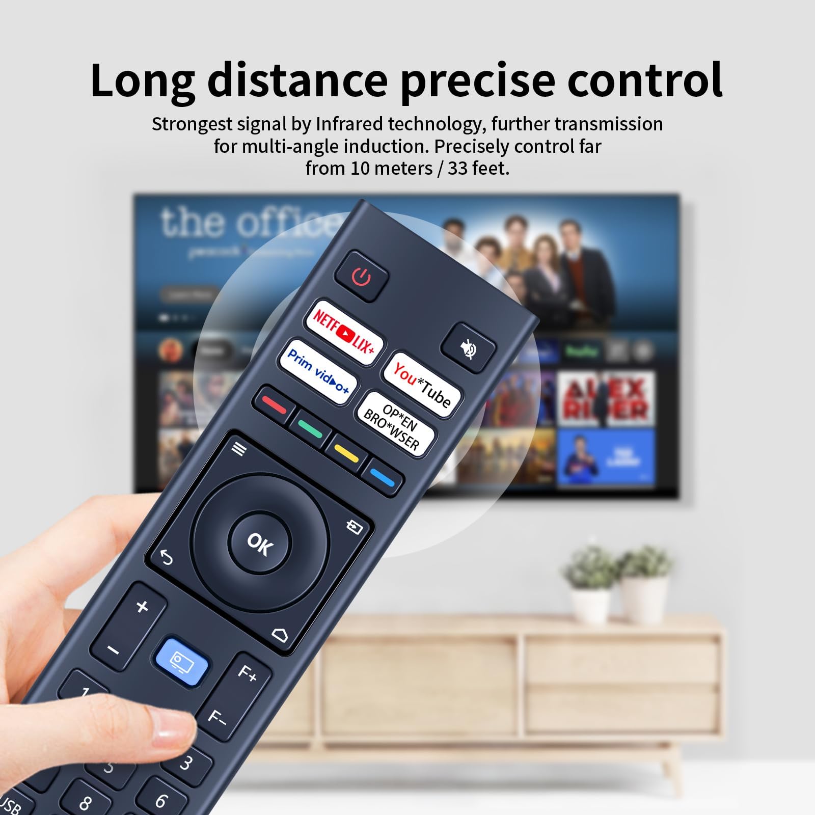 Nuevo Mando a Distancia IR de Repuesto para MECOOL KP2 Xiaomi Wanbo TT Blitzwolf BW-V6 WiMiUS K9 Yaber U12VOPLLS 4K VOPLLS M10 Focus 6OO AN. Kogan proyector Dbpower Yaber V12 TOPTRO