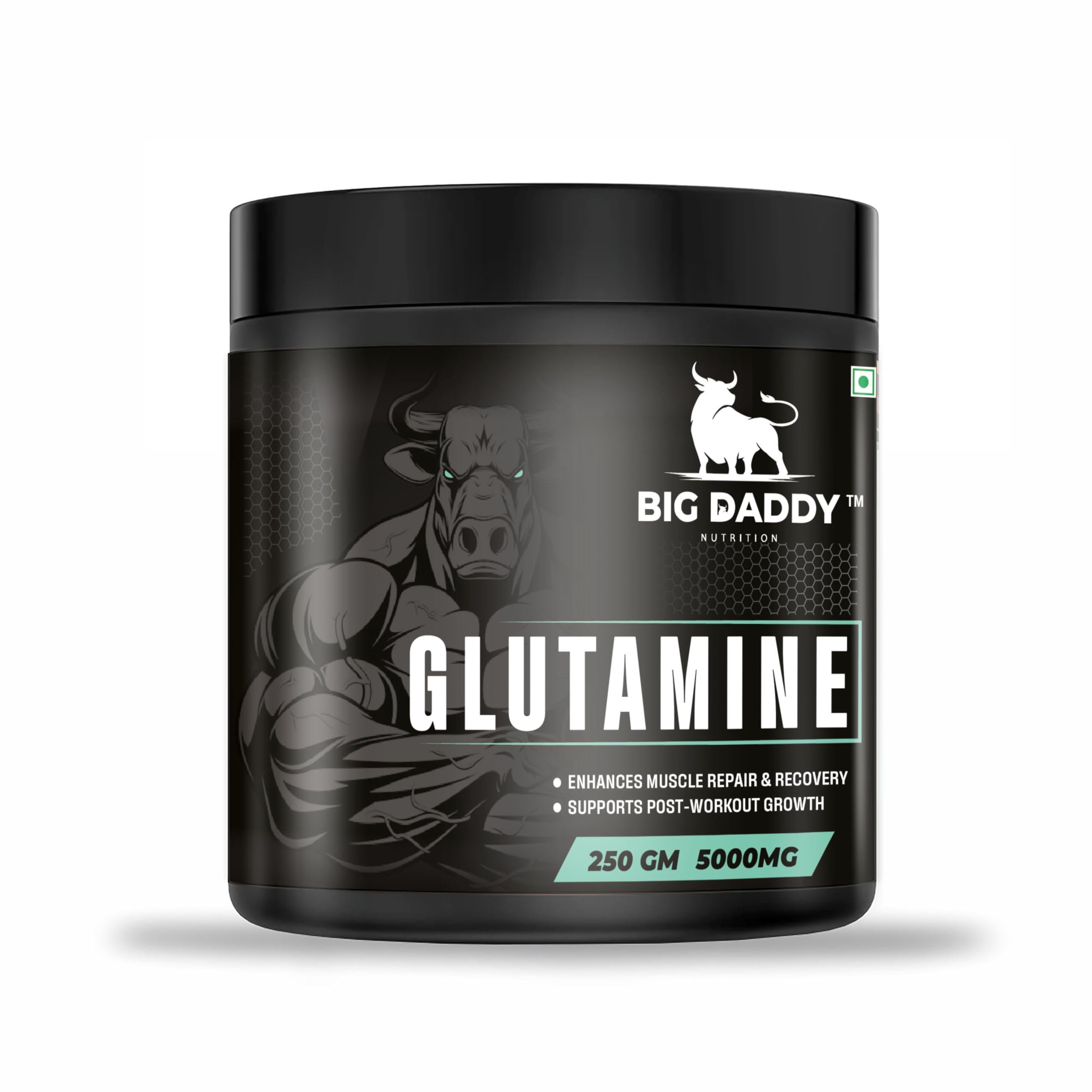 Big Daddy Nutrition Glutamine Powder, 250 gm, 5000 mg, Enhances Muscle Repair & Recovery