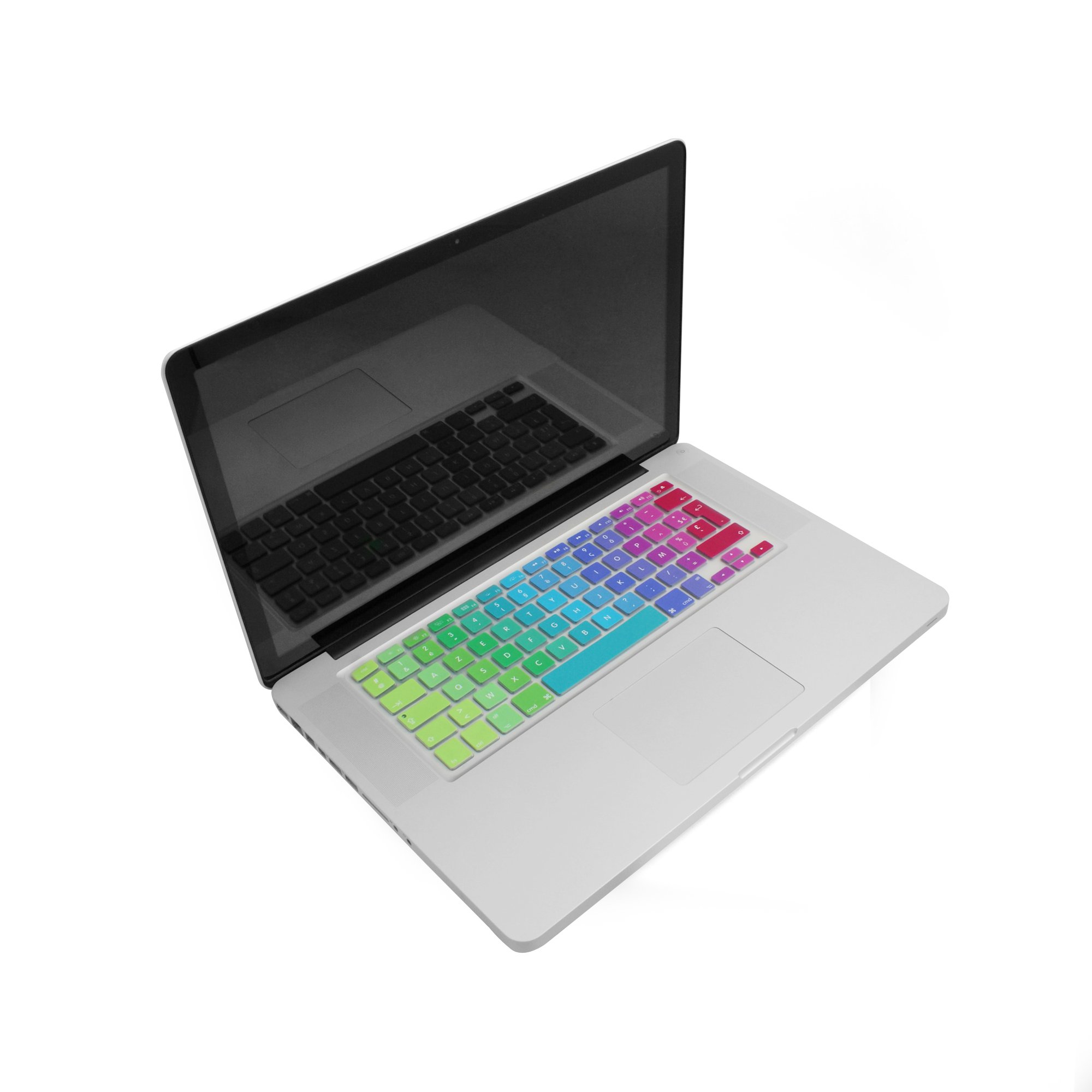 System-S - Protezione in Silicone per Tastiera QWERZT, Tastiera Francese per MacBook PRO 13" 15" 17" / iMac/MacBook Air 13" in Colori Arcobaleno