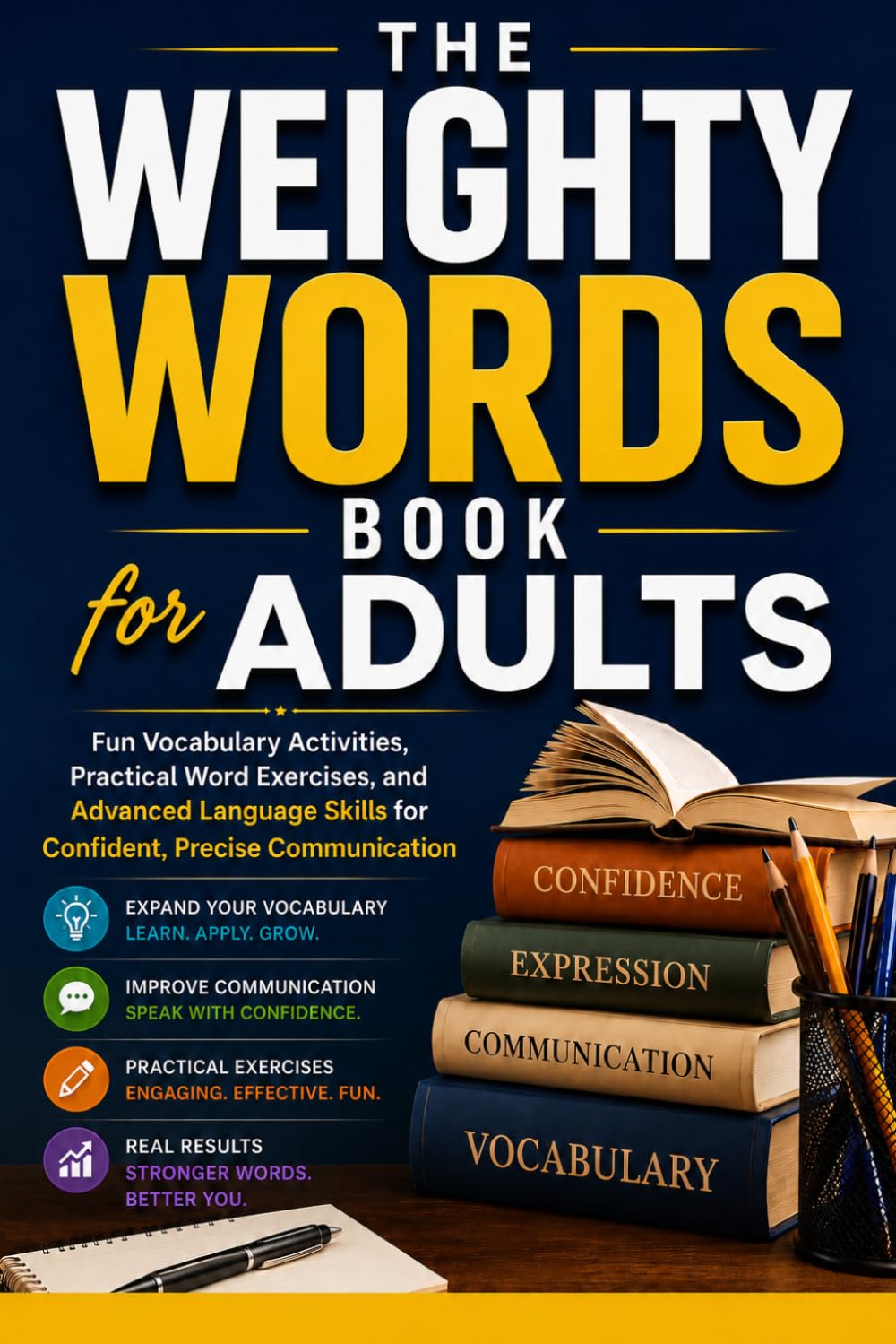 The Weighty Words Book for Adults: Fun Vocabulary Activities, Practical Word Exercises, and Advanced Language Skills for Confident, Precise Communication