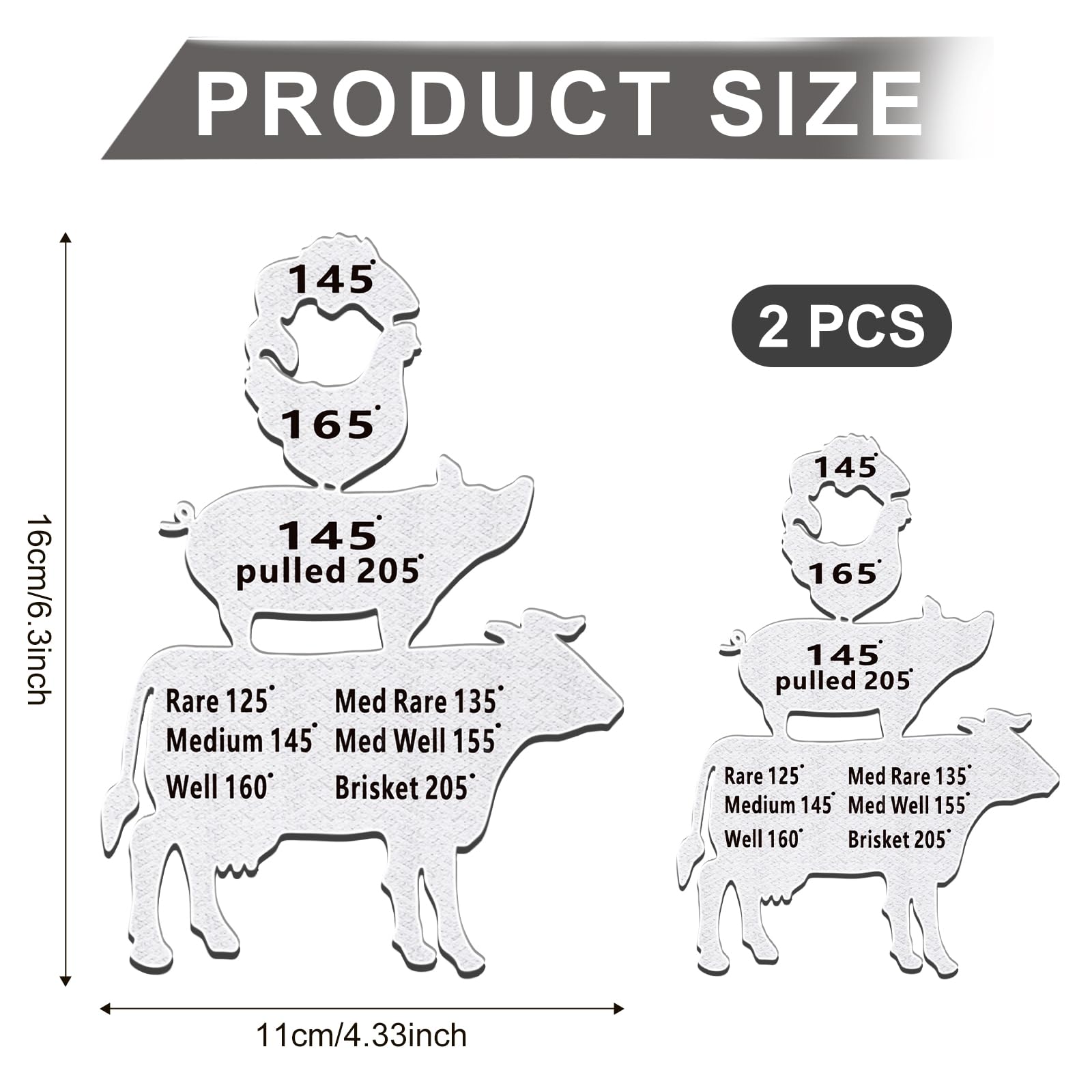 BOXOB 2pcs Meat Temperature Magnet - Image 2