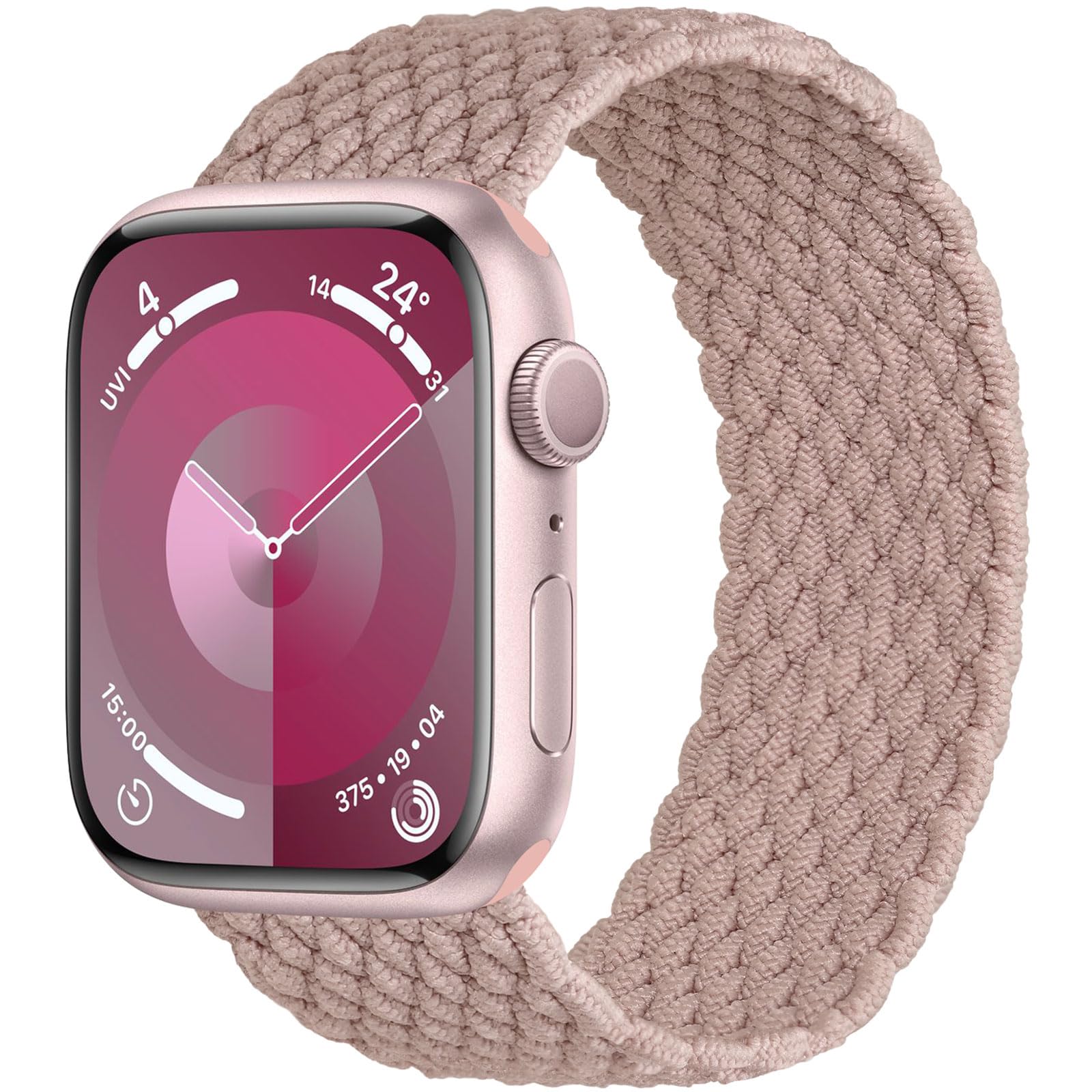 Elastic Band Compatible with Apple Watch Band Series 11/10 42mm, 9/8/7 41mm, 6/5/4 40mm for Women Men, Nylon Stretchy Braided Solo Loop Sport Strap for iWatch SE 1/2/3, S Starlight — view 16