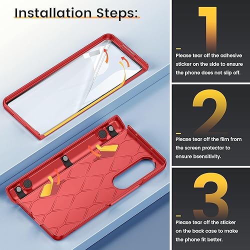 Miniatura 168 de VEGO Funda para Galaxy Z Fold 4 con cubierta de cámara deslizante y funda de protección de bisagra con protector de pantalla Cubierta protectora