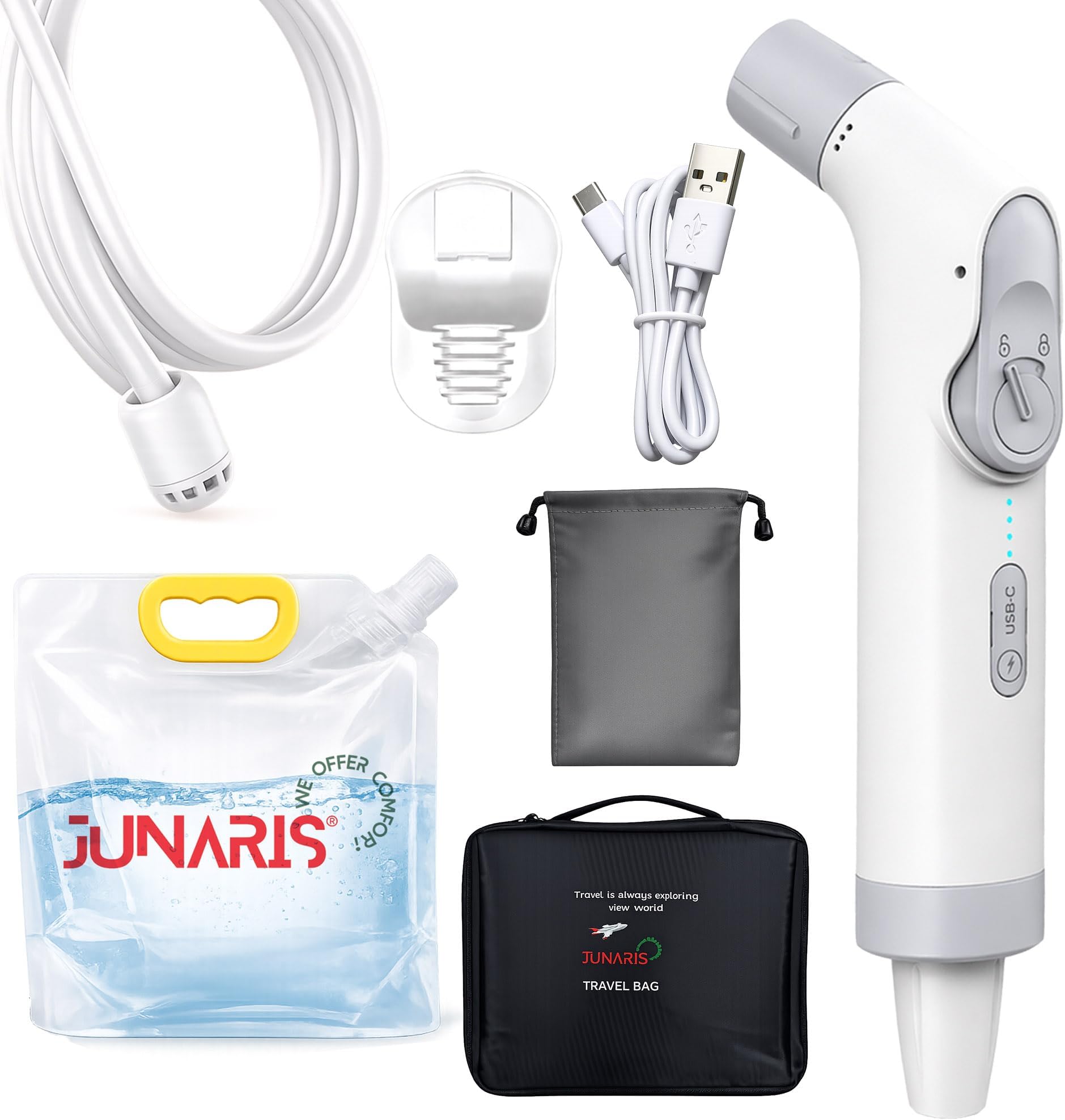 Portable Bidet & Travel Shattaf – High Pressure Electric Bidet for Toilet, Handheld Travel Bidet – Compact Water Jet for Personal Hygiene for Men & Women (شطاف متنقل)