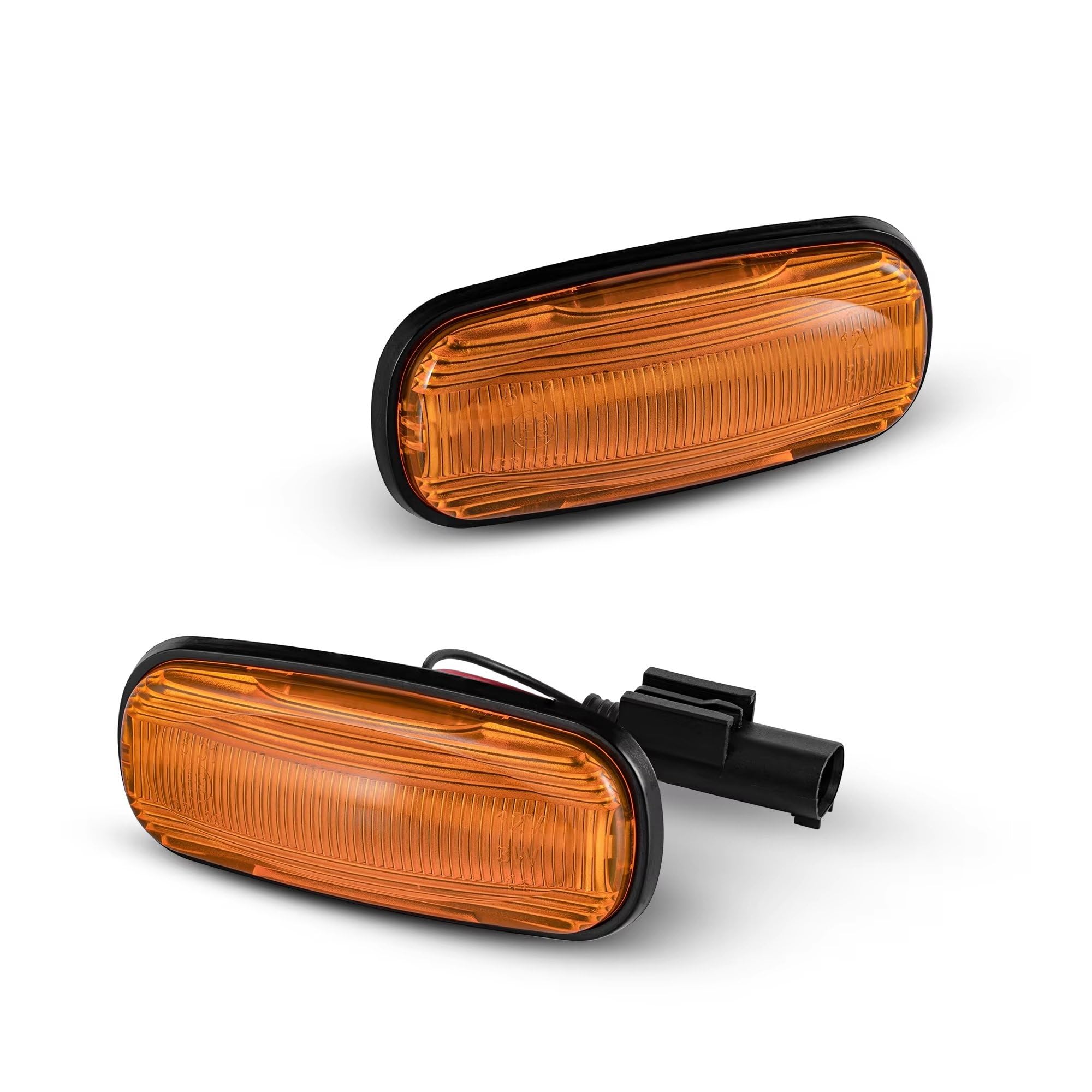 Indicatori Direzione Dinamici 2 Pezzi Flash Normale LED Indicatore Laterale Luce Ambra Per Land Per Rover Per Discovery 2 Per Defender Per Freelander 1 99-05(Orange lens)