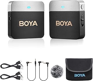 BOYA BY-M1V Series Wireless Lavalier Microphone (M1V1(3.5mm TX+RX))