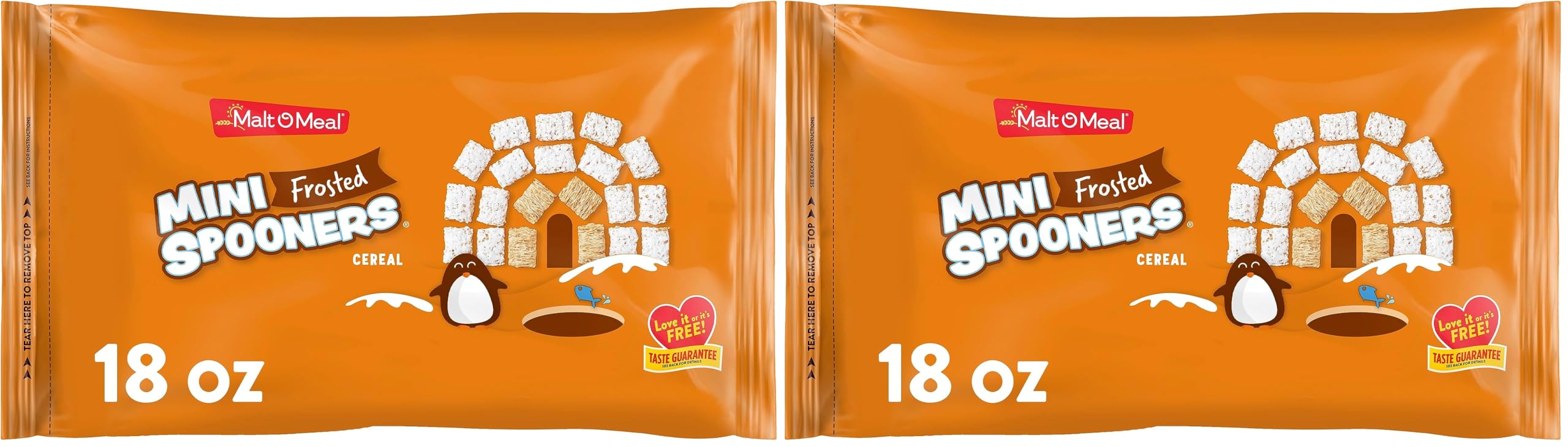 Malt-O-Meal Frosted Mini Spooners Shredded Wheat Cereal, 18 OZ Bag bid per bag 