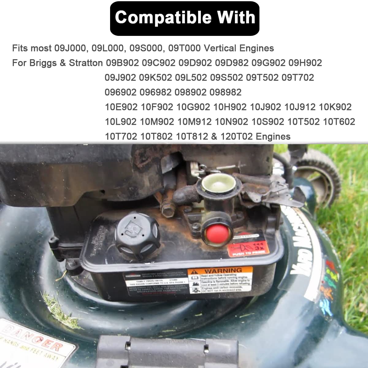 ZAMDOE 498809 Serbatoio carburante 795477 Carburatore 698369 Sostituzione filtro aria per Briggs & Stratton 494406 498809A 795469 794147 699660 794161 498811 Carb, con molle candele