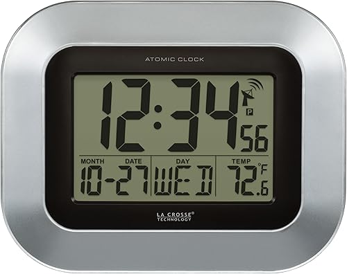 La Crosse Technology WT-8005U 9pulgadas Reloj atómico digital de pared