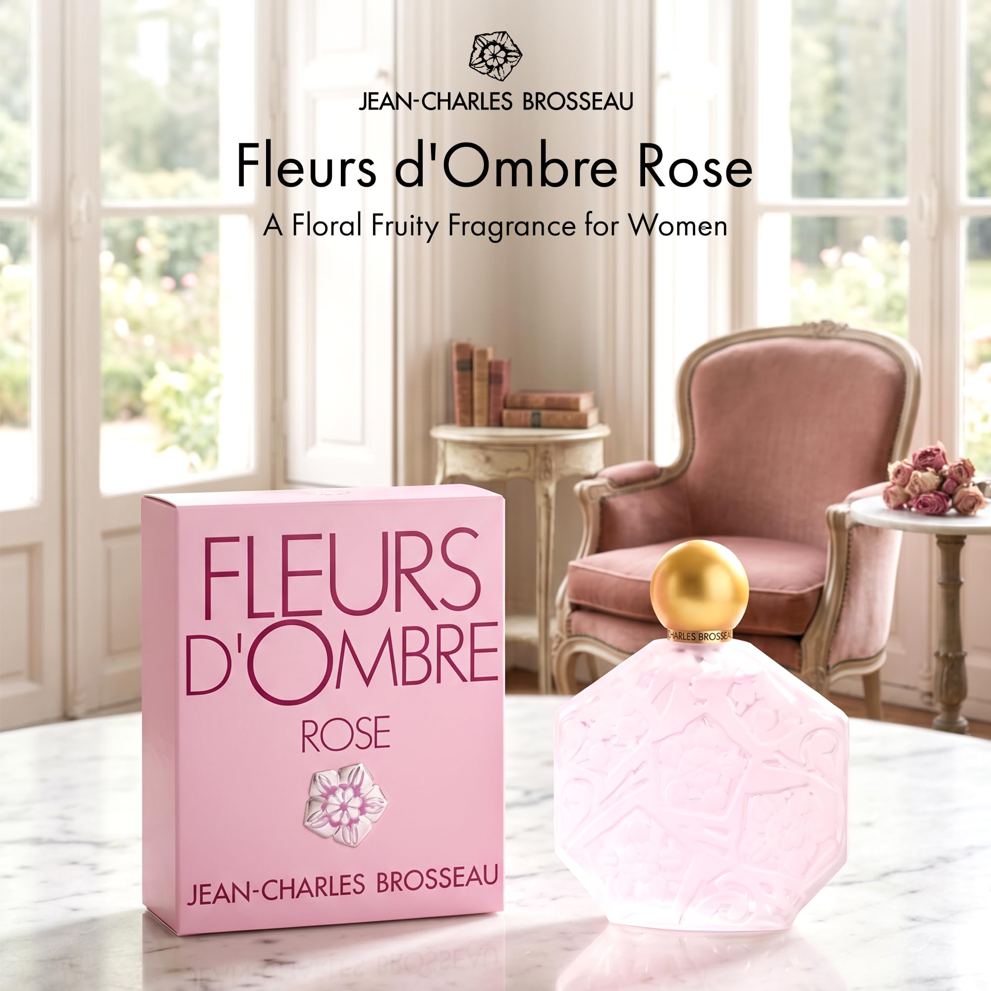 J CHARLES BROSSEAU Fleurs Rose woda toaletowa w sprayu, 100 ml, 1 opakowanie (1 x 100 ml)