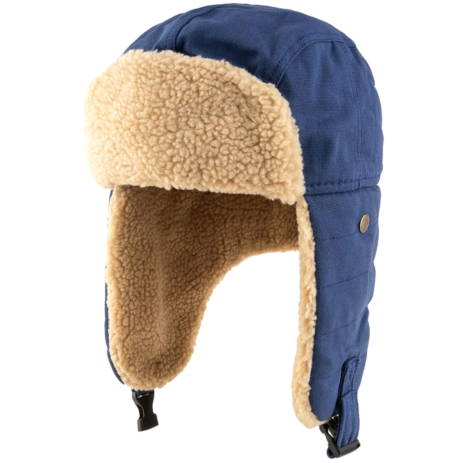 Chapka d’Hiver Chapeau de Trappeur en Fausse Fourrure Homme Chaud Bonnet Aviateur Russe Trooper Ushanka Chapeau de Chasse avec Oreille Rabat