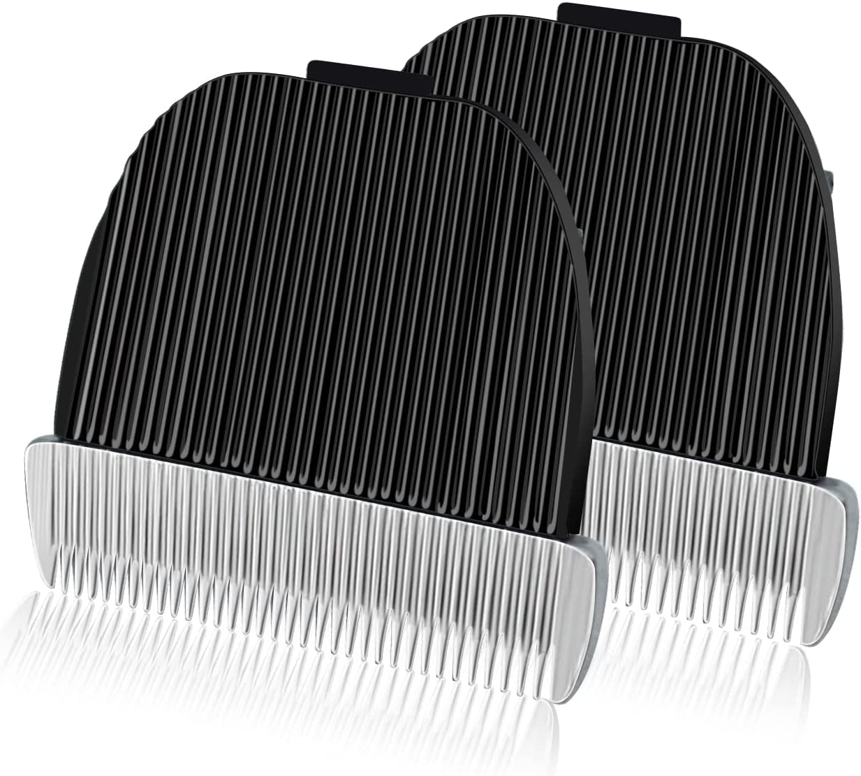 AUDOC Cuchilla de repuesto compatible con cortadoras para perros oneisall de bajo ruido, fabricada con hoja de cerámica y hoja de acero inoxidable, paquete de 2