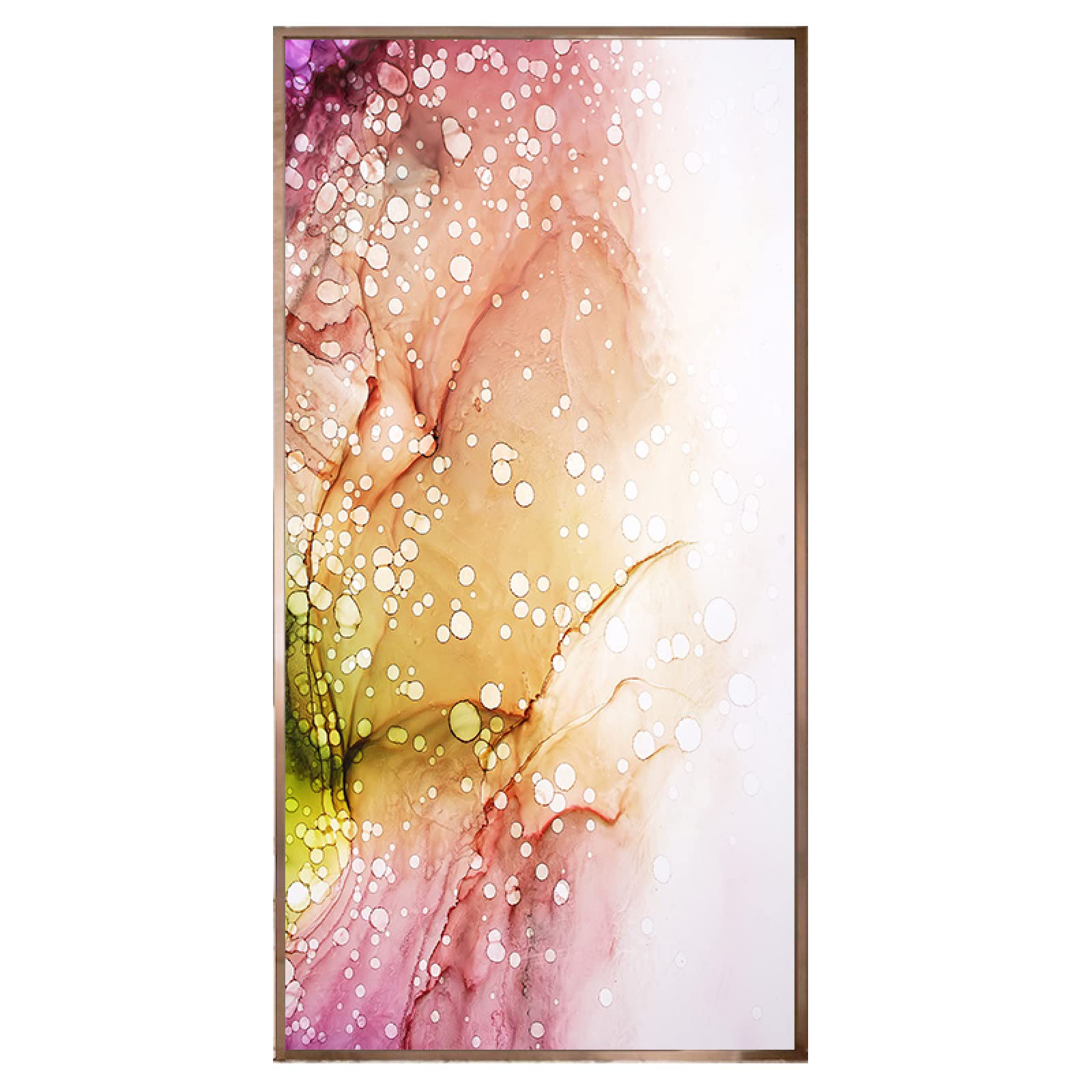 Fensterfolie 90 x 200 cm Fensterfolie Sichtschutz Selbsthaftend Rückstandslose Lila-gelbe Wiedergabe 3D Dekofolie Statisch Anti-UV für Badezimmer Schlafzimmer Küche Büro Wohnzimmer