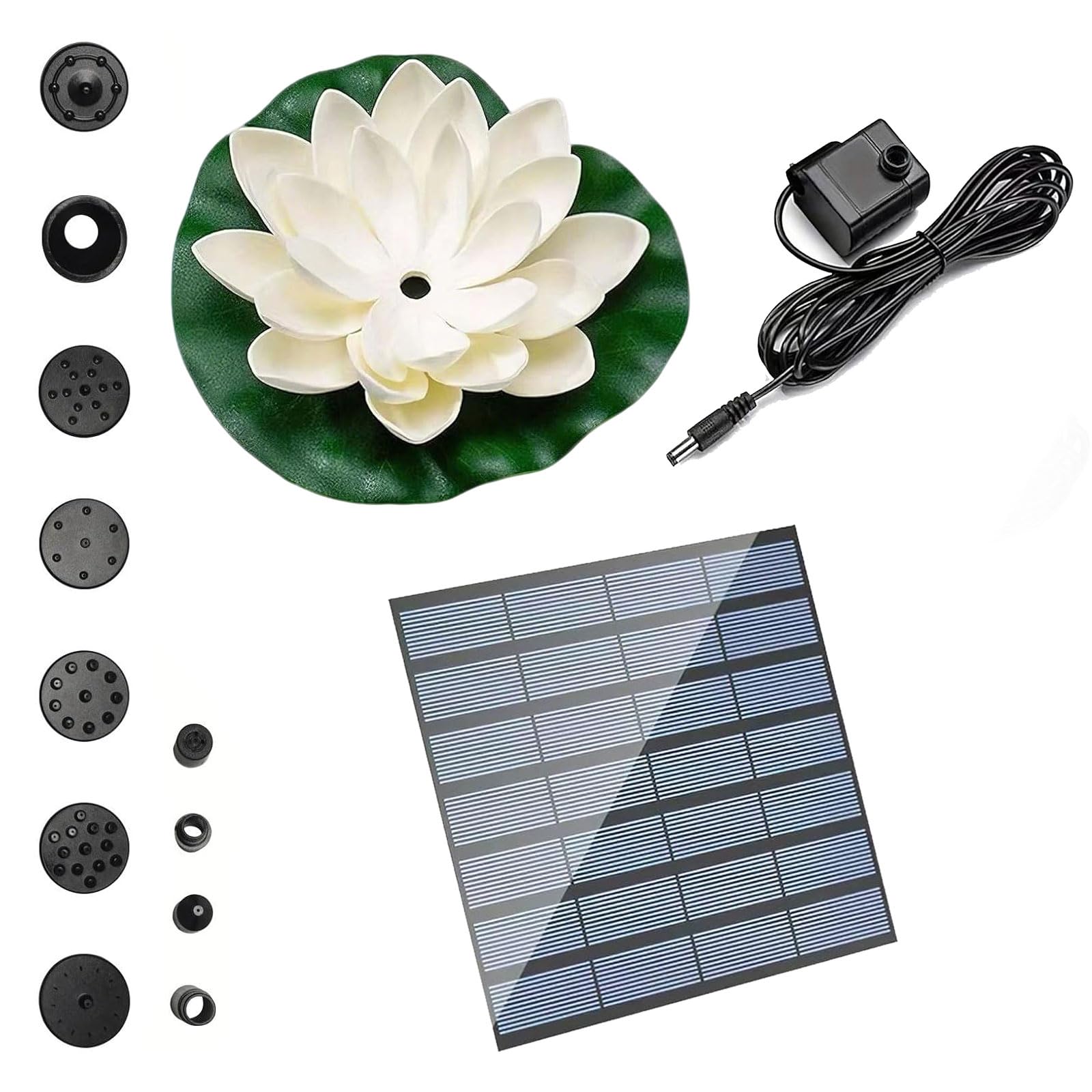 Zenova Solar Floating Lotus Pond Lights, Floating Solar Lights, Pond Light Underwater, Solar Powered Ponds Light, Floating Lotus Flower Lamp, for Outdoor Garden Fountain Swimming Pool Decor (White)