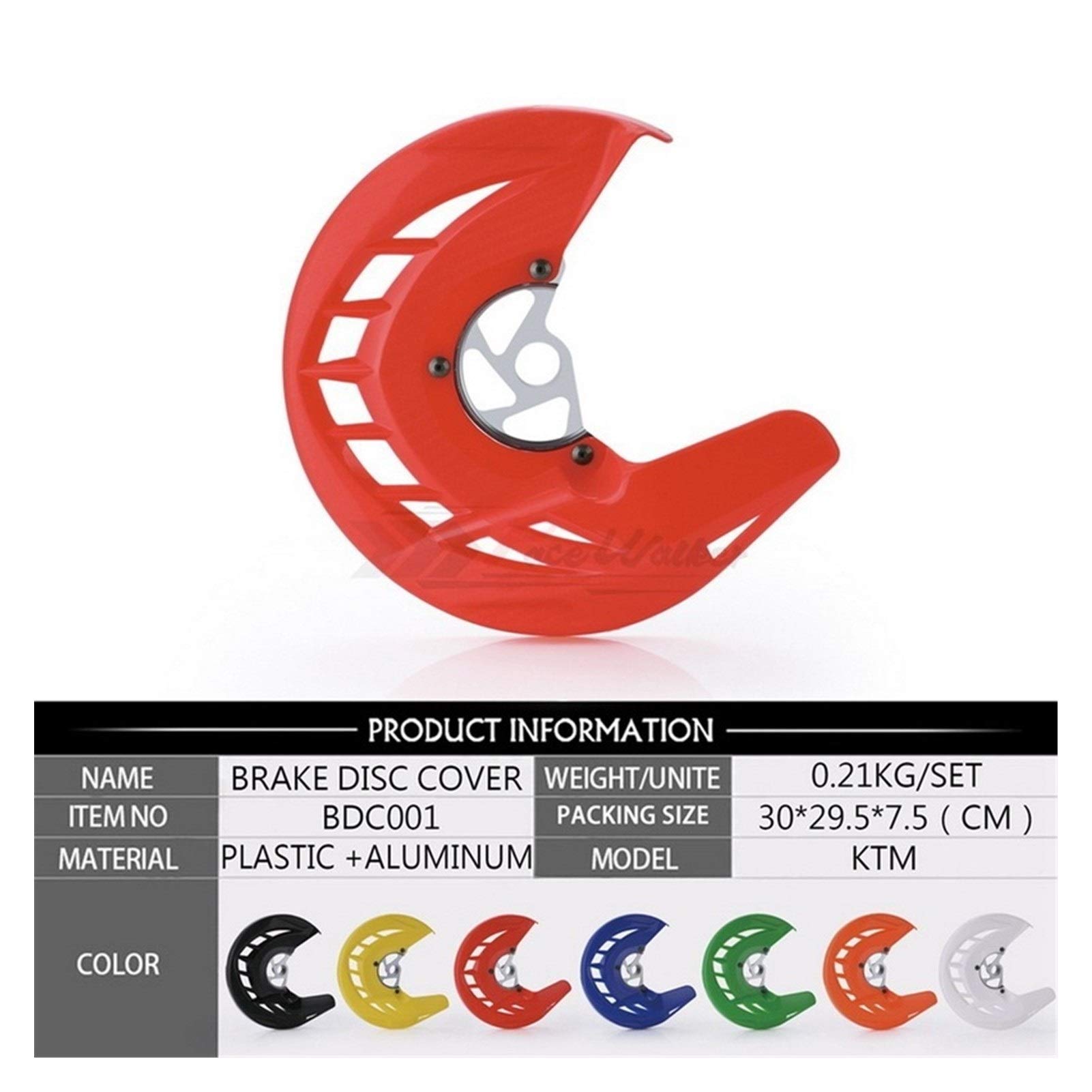 Moto Anteriore Disco freno protezione della copertura for KTM 150 200 250 125 300 350 400 450 530 (Color : Black)