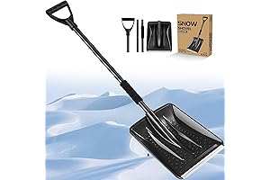 New Upgrade Aluminum Snow Shovel, Ultra Lightweight & Durable with Adjustable Handle&Carry Bag