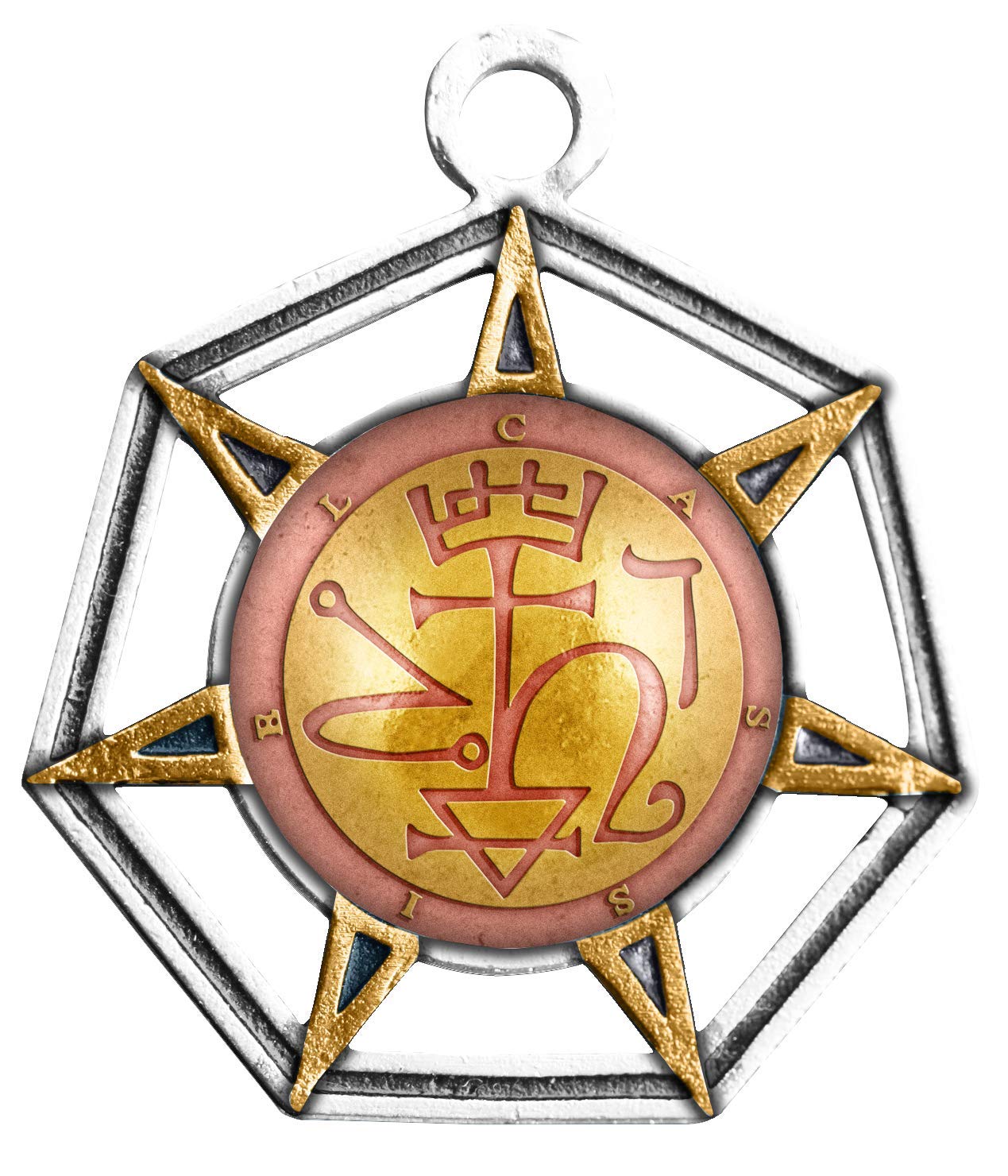 Eastgate ResourceCassiel, Angel of Saturn - Mediaeval Magickal Charm Pendant Necklace for Protecting the Home and Warding off Poverty