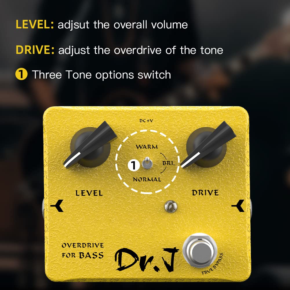 JOYO Bass Overdrive Pedal Effects from Rock to Metal Specially Design for Bassist High-end Edition Dr.J Series (D52) - Image 2