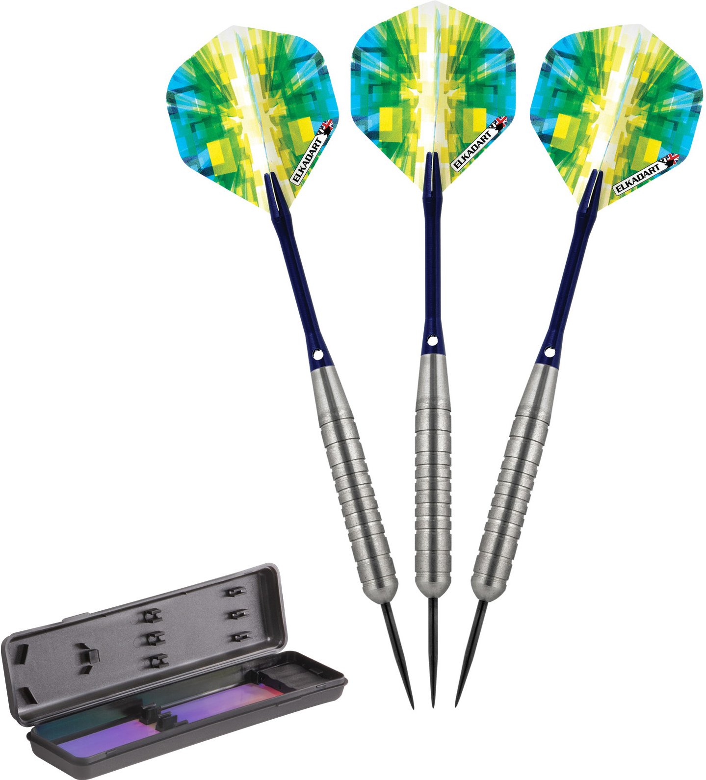 Elkadart Prism Steel Tip Darts with Storage/Travel Case