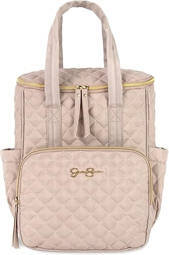 Miniatura 3 de Jessica Simpson Mochila acolchada para pañales con bolsillos aislados, almohadilla para cambiador, correas para cochecito, organizador de 3 piezas,