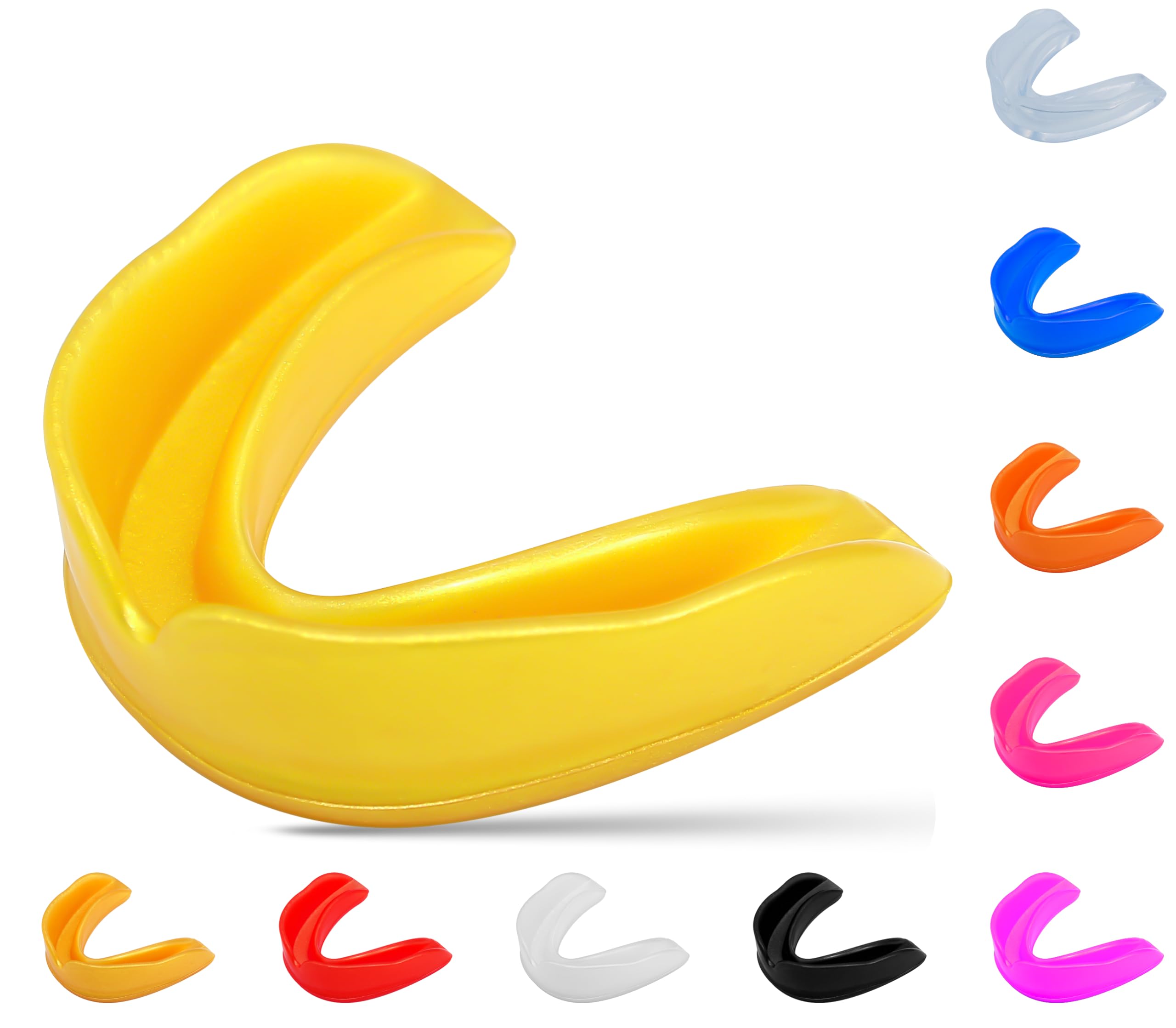 VOLFLAIR Kids Sports Mouth Guard for Boxing, Football & Martial Arts – Junior Boil and Bite Mouthpiece with Case – Shock Absorbing Teeth Protector for Youth Contact Sports