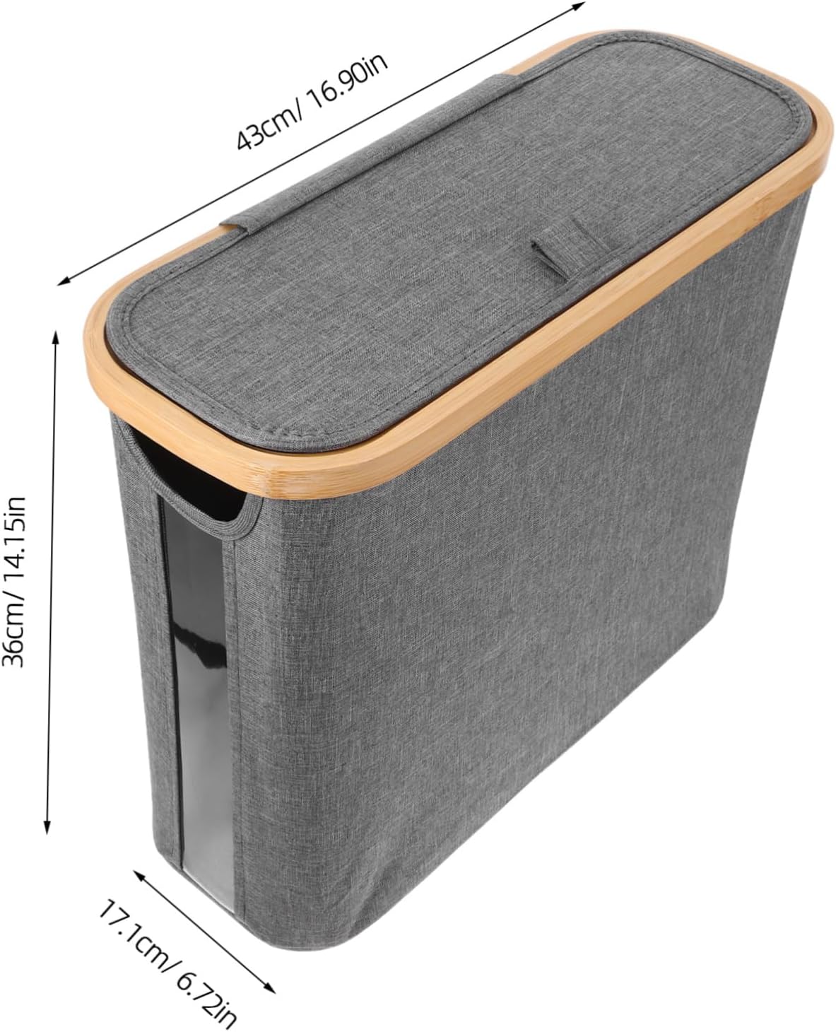 Tofficu Paper Towel Storage Basket Toilet Paper Holder Lid Organizer Bathroom Kitchen Accessory Large Capacity Aesthetic Design Easy to Maintain