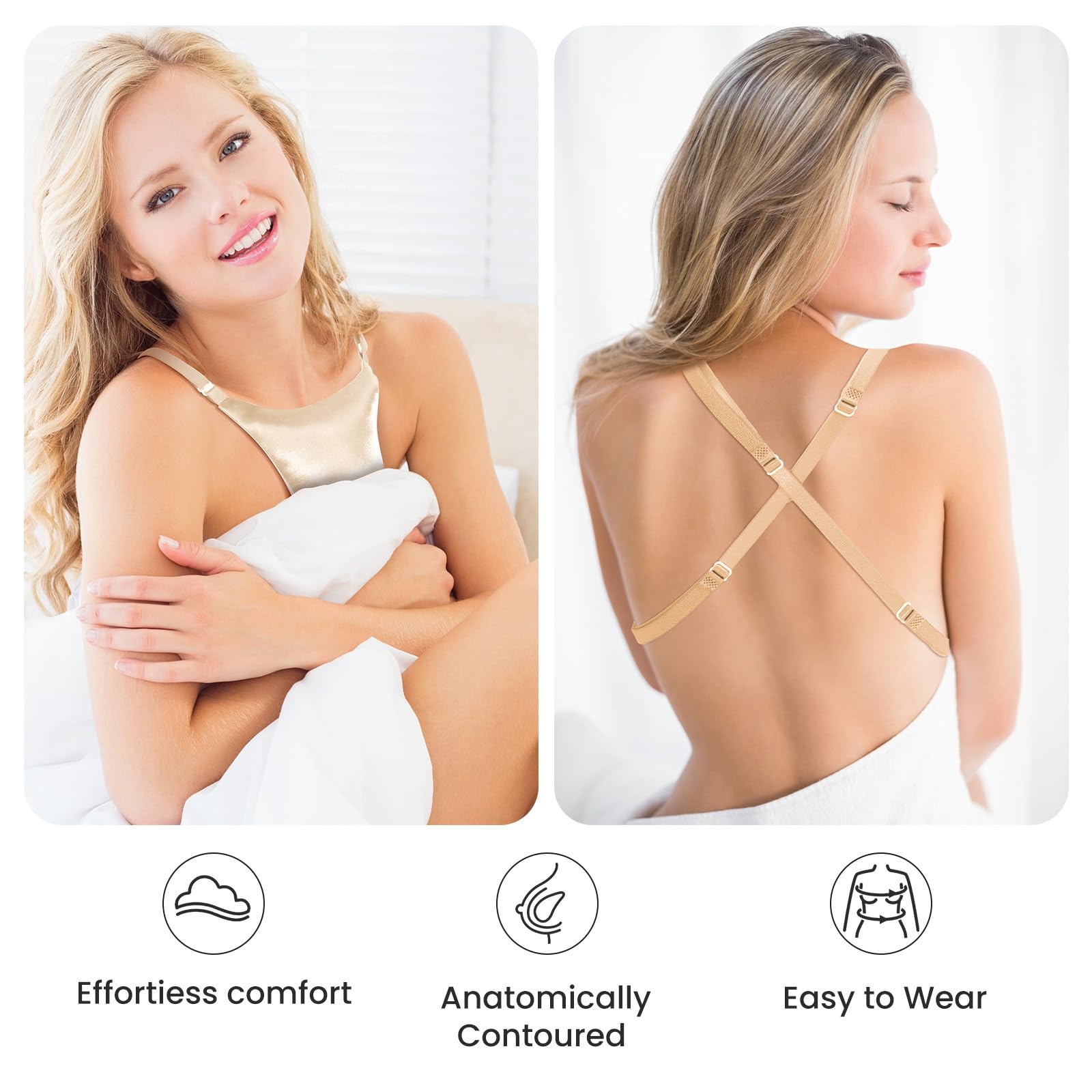 Breast Pillow for Chest Wrinkles - Anti-Wrinkle Breast Cushion for Side Sleeping Women, Prevention and Breast Support (Golden) - 2