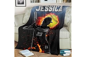 Personalized Softball Sherpa Fleece Throw Blanket: A Fireball of Comfort and Warmth