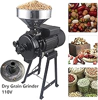 Vista 3 de Molinillo de maíz eléctrico de granos, máquina de molinillo de maíz comercial de 2200 W, máquina de molinillo de maíz de arroz resistente, avena