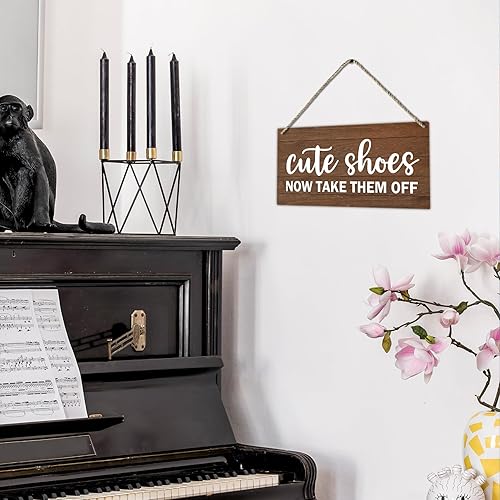 Miniatura 5 de Cute Shoes Now Take Them Off - Placa de madera impresa para colgar en la pared, letreros rústicos para colgar en la pared para la decoración del