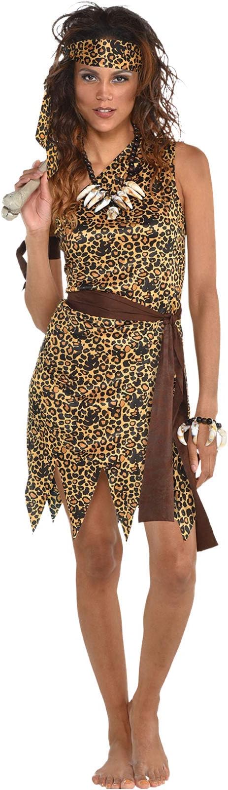 amscan Adults Cavewoman Fancy Dress Pre-historic Costume Outfit