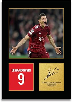 HWC Trading Robert Lewandowski Bayern Munich Gifts Printed Signed Autograph Picture for Football Fans and Supporters ID-004481 - A4 Print Only