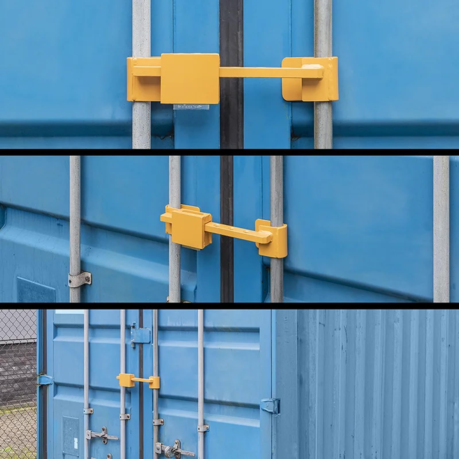 Cerradura para contenedores, acero endurecido, resistente, 23-42 cm, cerradura de cilindro de seguridad, antirrobo