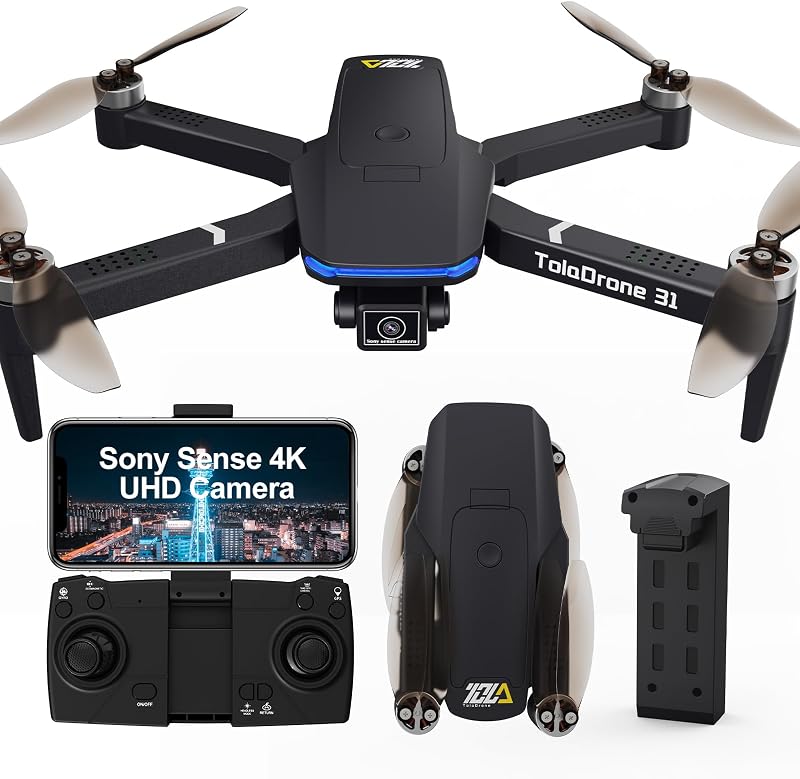 Toladrone TD31GPS GPS Drón 4K Kamerával - 5G FPV Átvitel, Kefementes Motor, Automatikus Visszatérés Funkció, Kezdőknek és Haladóknak