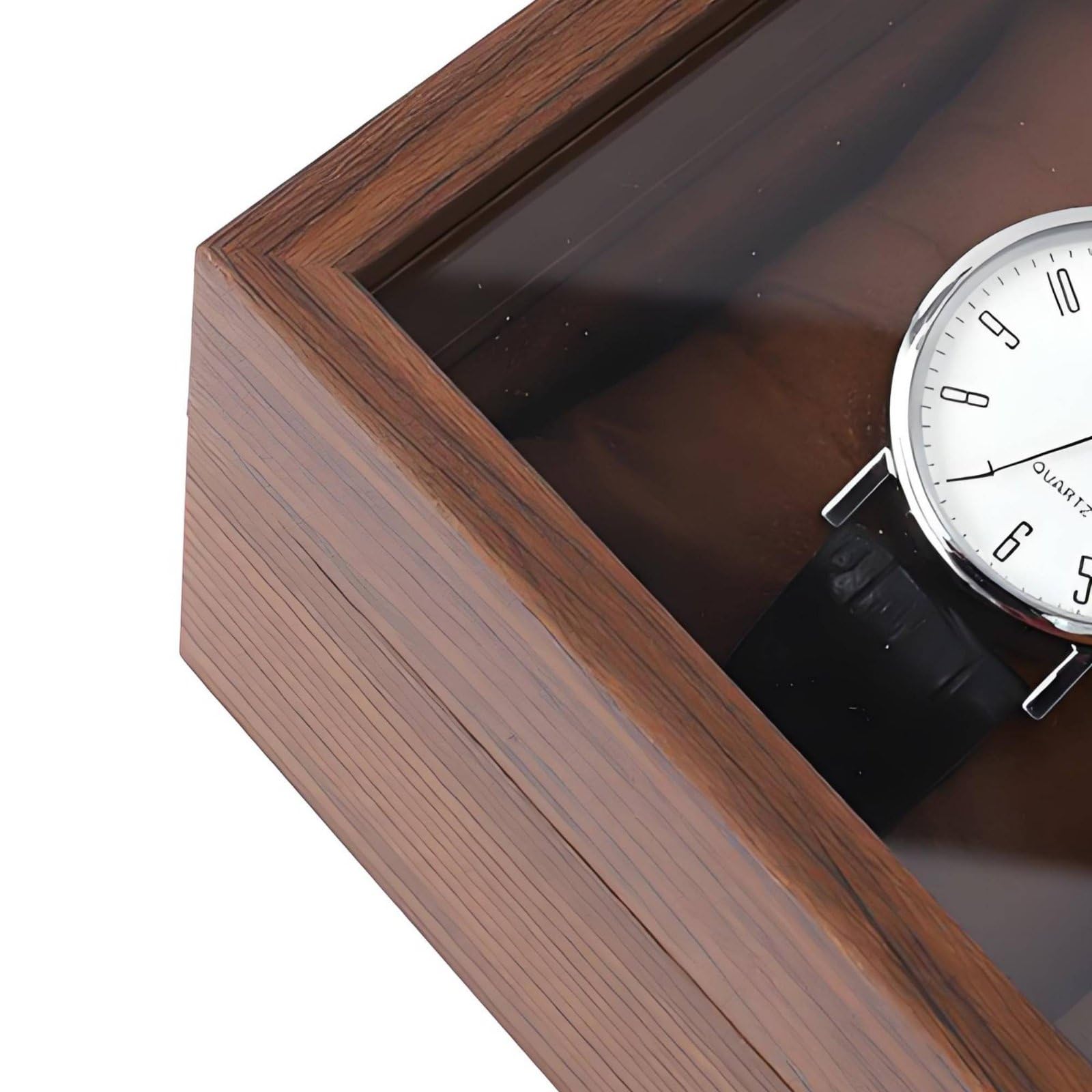Scatola Porta Orologi Espositore Custodia Organizer Vetrina con Coperchio Trasparente per Mostrare E Proteggere Separati Che Facilitano La Scelta, size to 1