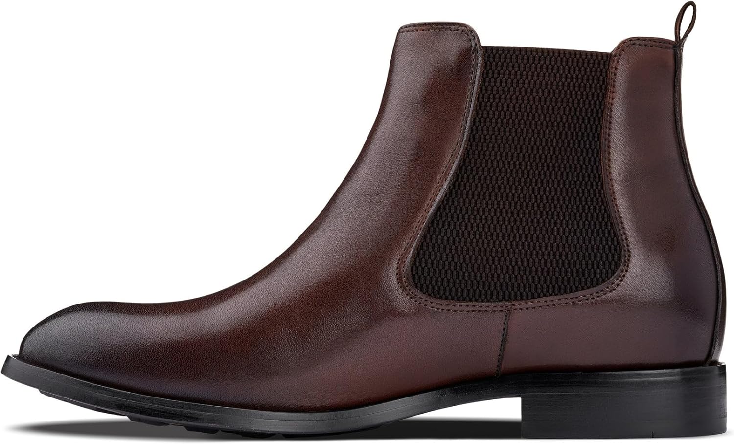 CALTO Men's Invisible Height Increasing Elevator Shoes - Premium Leather Slip-on Chelsea Boots - 2.8 Inches Taller - Image 5