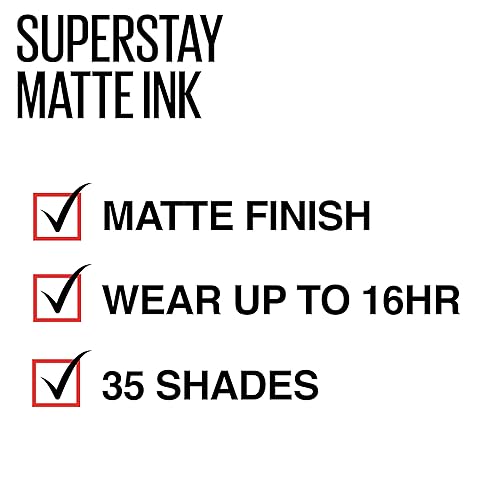 Miniatura 7 de Maybelline New York Super Stay Matte Ink - Lápiz labial líquido de larga duración, color de alto impacto, hasta 16 horas de uso, Dreamer, rosa