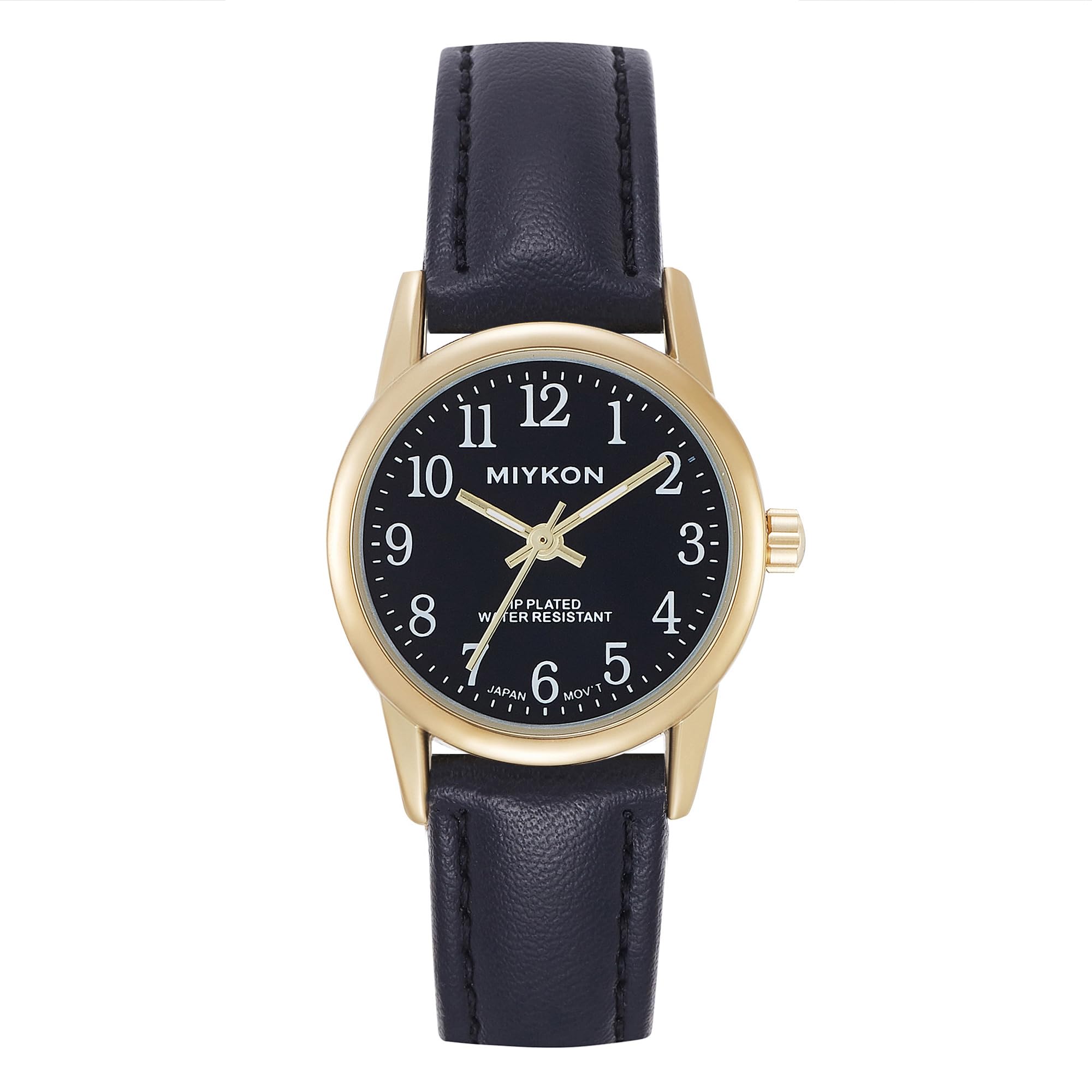 Miykon Orologio da donna da donna, delicato orologio analogico da donna per piccoli polsi con cinturino in vera pelle, facile da leggere, orologio da infermiera con lancetta dei secondi, lucidato agli