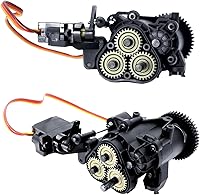 Vista 3 de Caja de cambios de doble velocidad con engranajes internos servo y transmisión para 1/10 RC Crawler TRX4 TRX6 piezas de actualización