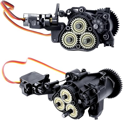 Miniatura 3 de Caja de cambios de doble velocidad con engranajes internos servo y transmisión para 110 RC Crawler TRX4 TRX6 piezas de actualización
