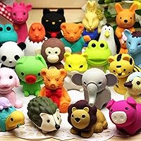 URSKYTOUS 60Pcs Animal Puzzle Erasers Desk Pets for Kids - Bulk Toys, Classroom Rewards, Party Favors, Easter Fillers