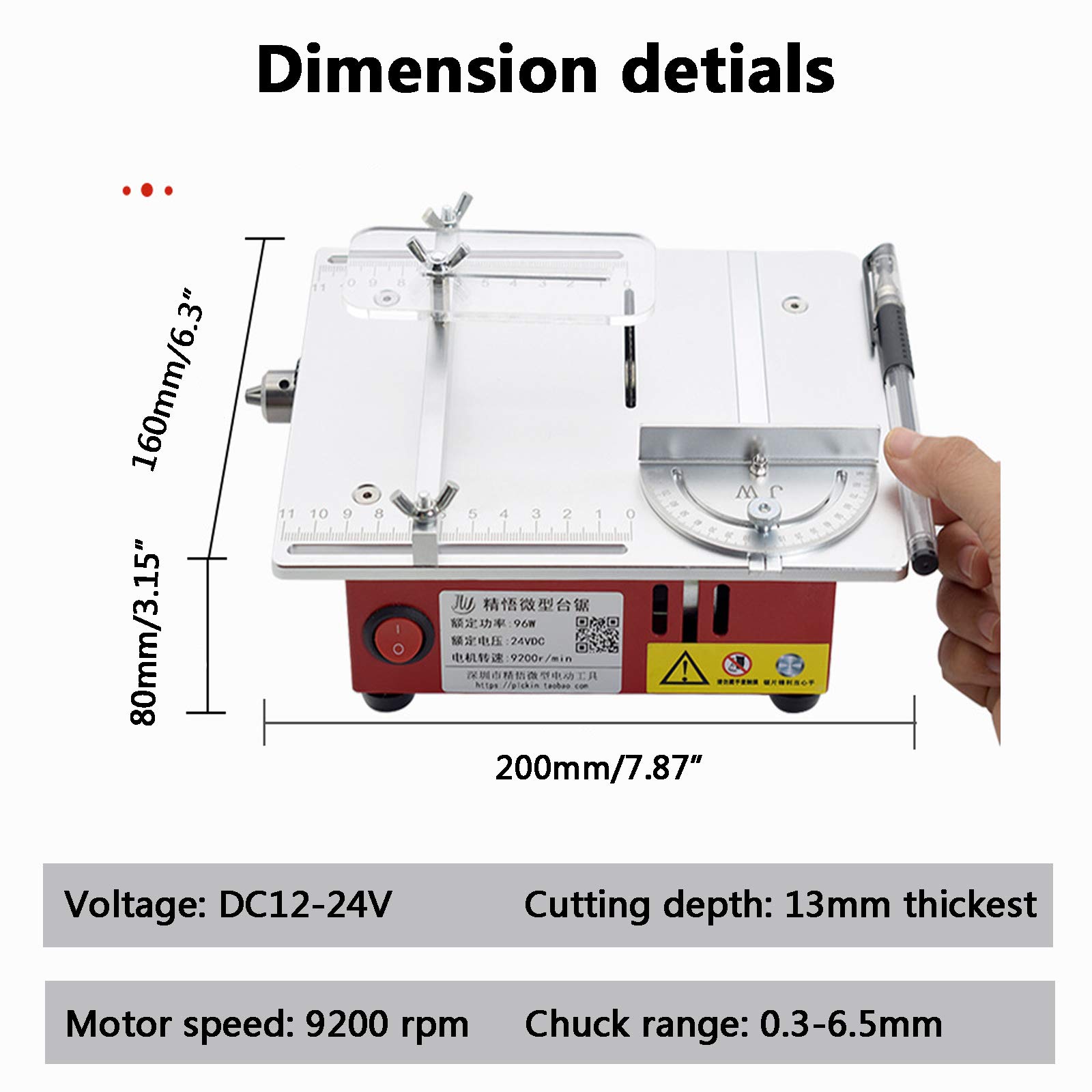 Amazon | ポータブルテーブルソー電気丸鋸ベンチ、7レベルスピード
