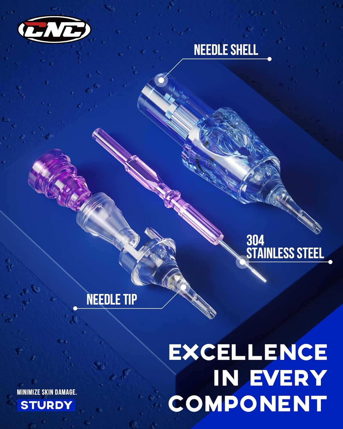 CNC Tattoo Cartridge Needles 200pcs Assorted Needle with Membrane RL RS RM Mixed Cartridges for Tattooing Supplies EN04B-200KIT-A