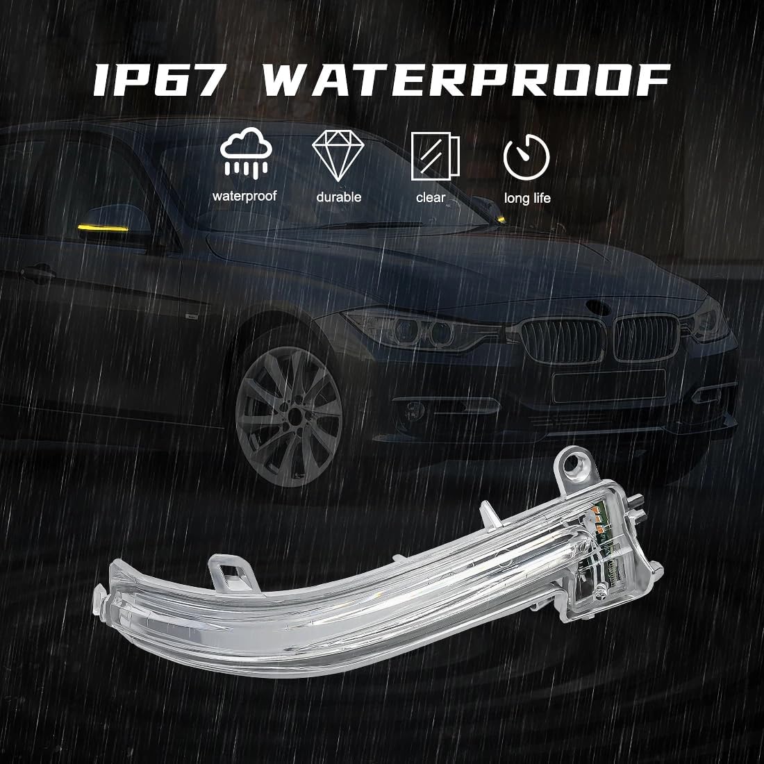 Car Rear View Mirror Indicators Lamp Compatible with bmw 1 2 3 4 Ser F20 F21 F22 F32 F30 F31 F34 GT F35 Turn Signal Blinker Light Accessorie