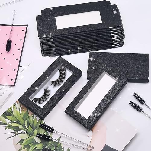 Miniatura 2 de Paquete de 40 pestañas al por mayor, caja de embalaje de pestañas vacías y bandejas de pestañas postizas, 20 cajas de pestañas vacías, caja de